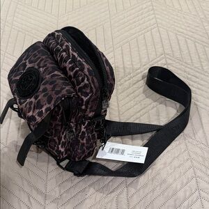 Steve Madden Animal Print Crossbody Bag with Black Accents